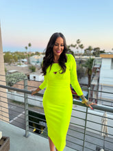 Real housewives neon bandage dress